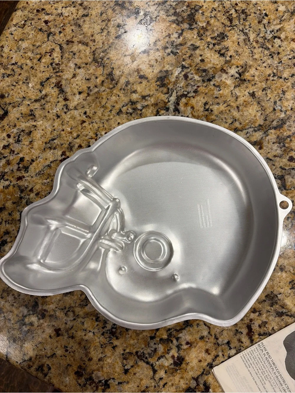 Vintage Wilton Football Helmet Cake Pan Mold #2105-3510 with instructions